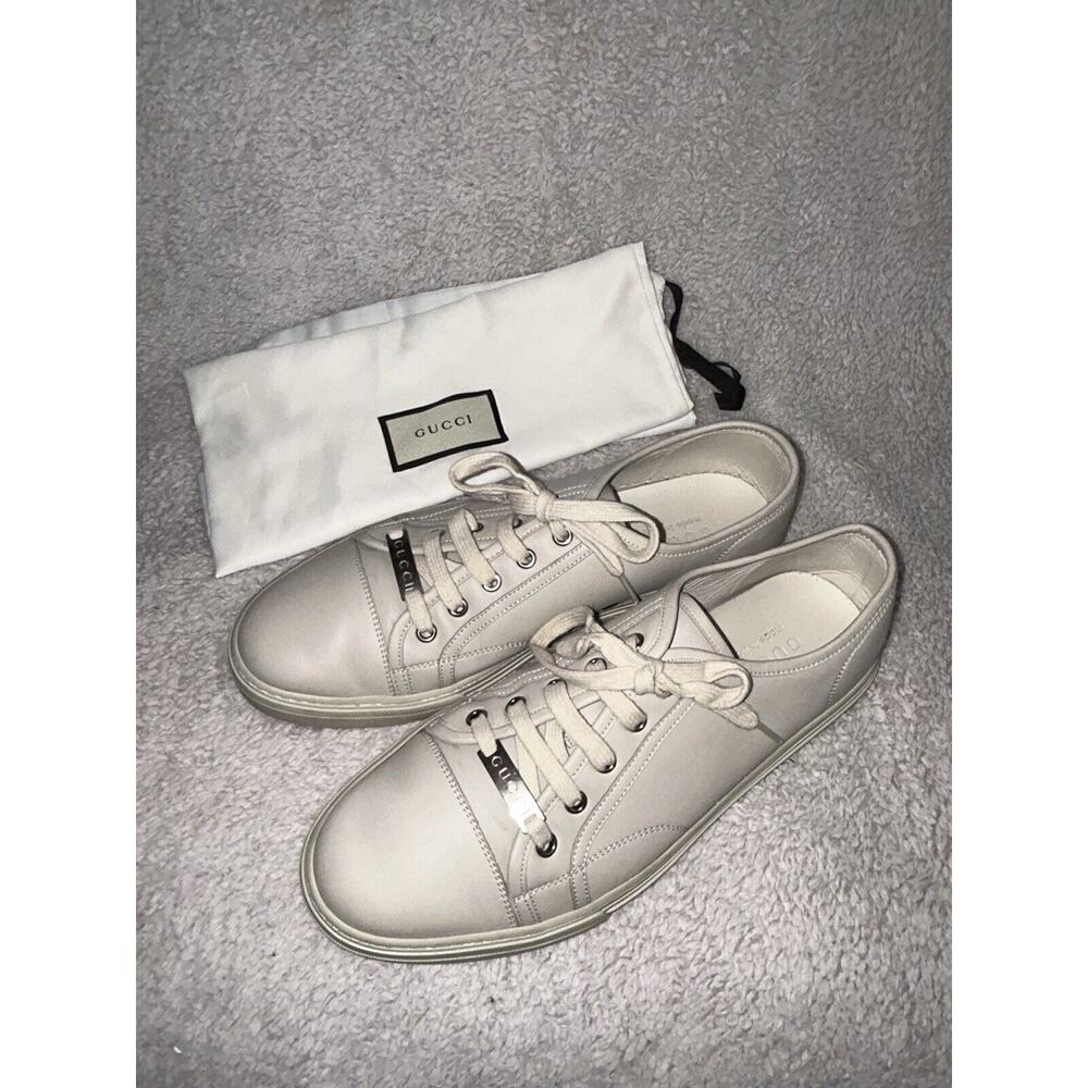 Gucci Miro Soft Leather Mystic White Sneakers - Picture 13 of 14